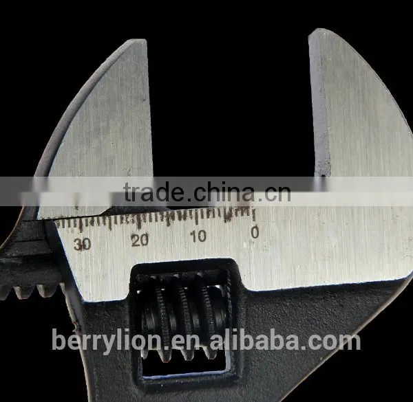 Berrylion 15"/375mm Adjustable Wrench Black Polished Adjustable Wrench photo-6