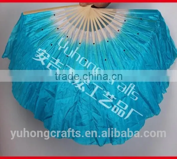 Folk Art Handmade Silk Chinese Dance Fan photo-4