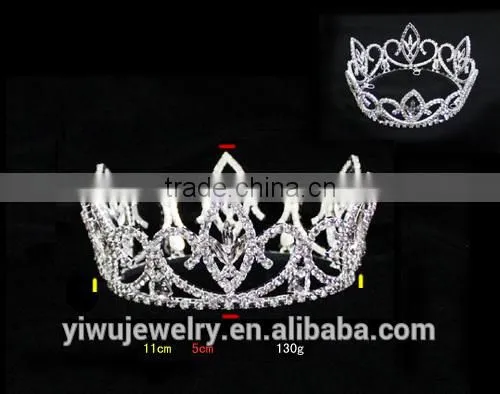 2015 Beauty Queen Crowns Rhinestone Tiaras Hair JewelryH172-148 photo-2