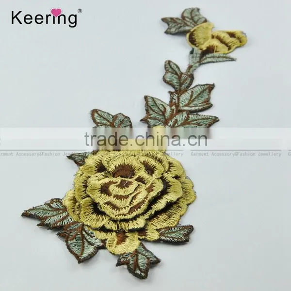 Iron-on Flower Embroidery Patch for Clothes Shoes Hats Scarf Accessories photo-2
