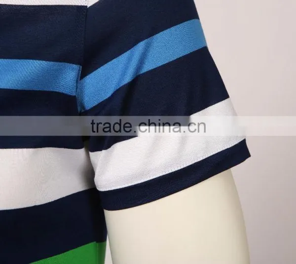 Wholesale Color Combination Cotton Stripe t Shirt photo-5