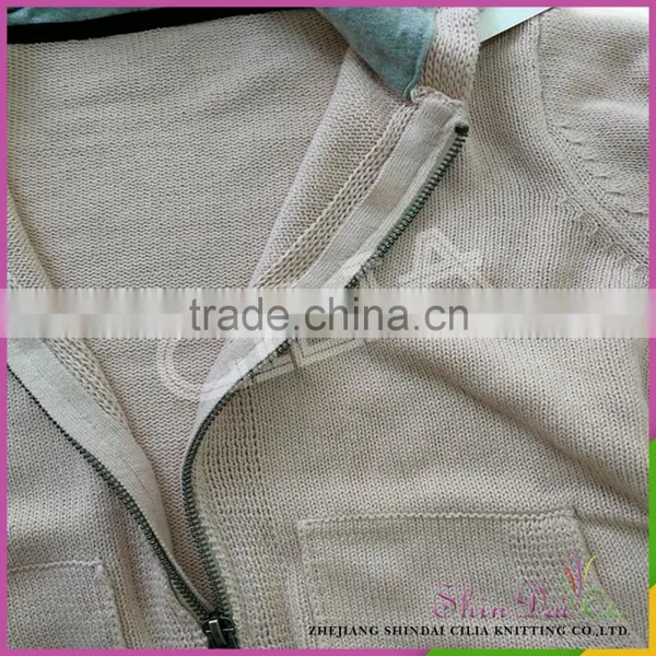 Latest Design and Good Quality 100% Cotton Sport Style Sweater Hoodie for Girl photo-5