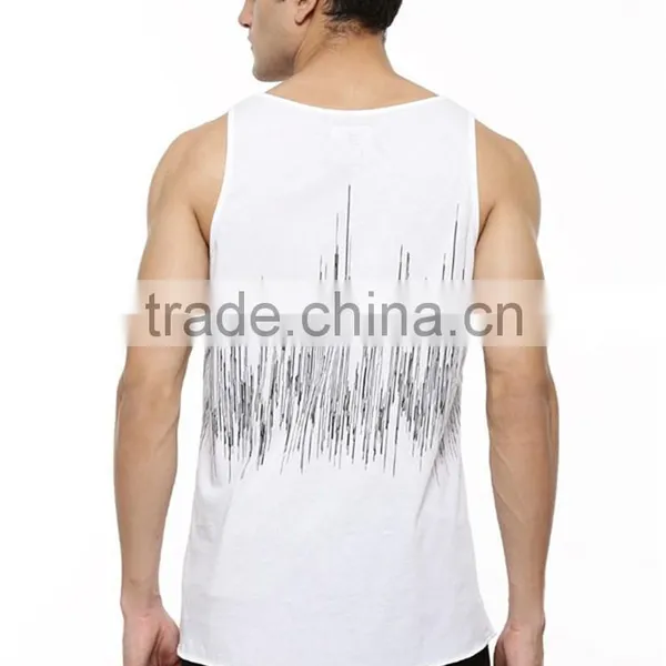 Fashion Pulse Print Vest Wholesale Sleeveless Hoodie Stringer Vest photo-2