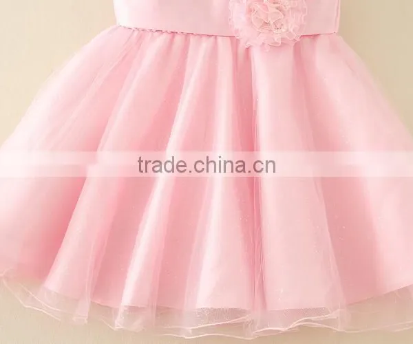 Best Selling India and Pakistan Clothing Child Pink Flower Wedding Dress Vintage Sweet Girl Party Dresses photo-4