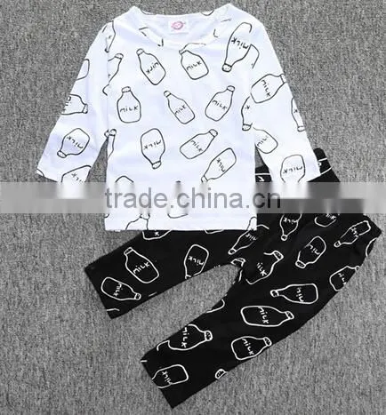 New 2 Piece Baby Clothes Set Girl Pants Blouse Infant Clothing Newborn Baby Clothing Sets Boy Cotton Little Monster photo-4