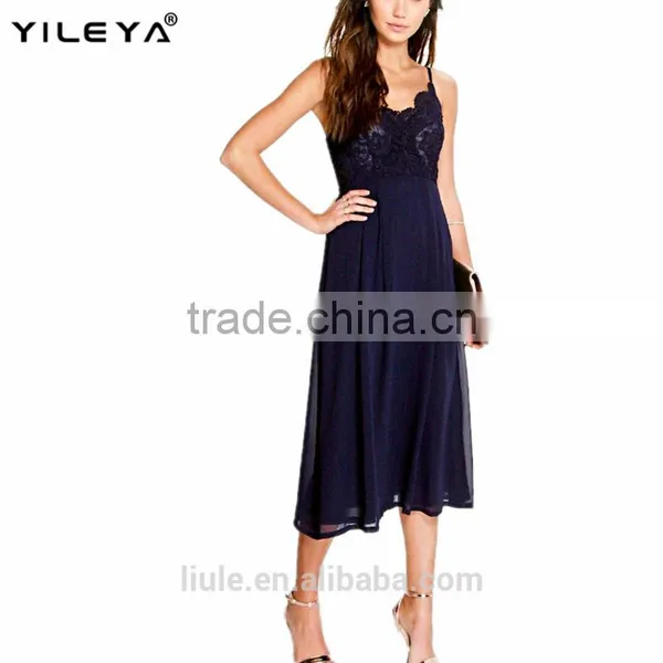 Latest Summer Sleeveless Floral Crocheted Sexy Chiffon Maxi Dress photo-2
