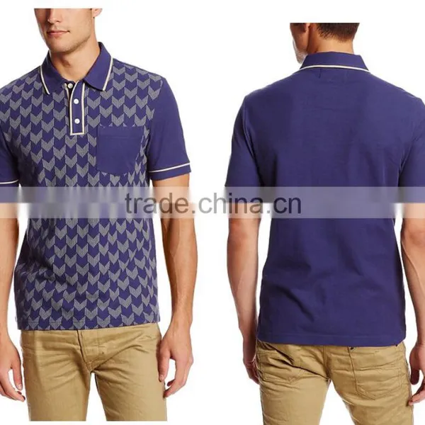 Custom Mens Formal Wholesale Full Printed Different Color Collar Polo Shirt photo-2