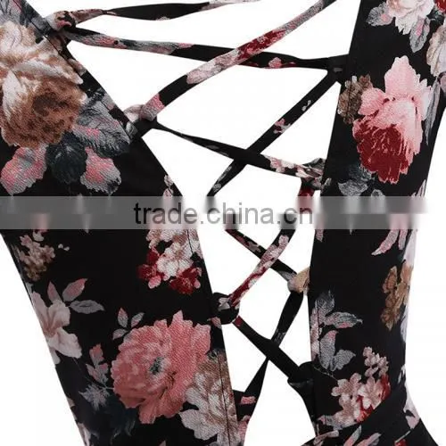 2017 One-piece Dress Deep V Lastest Dress Designs photo-5