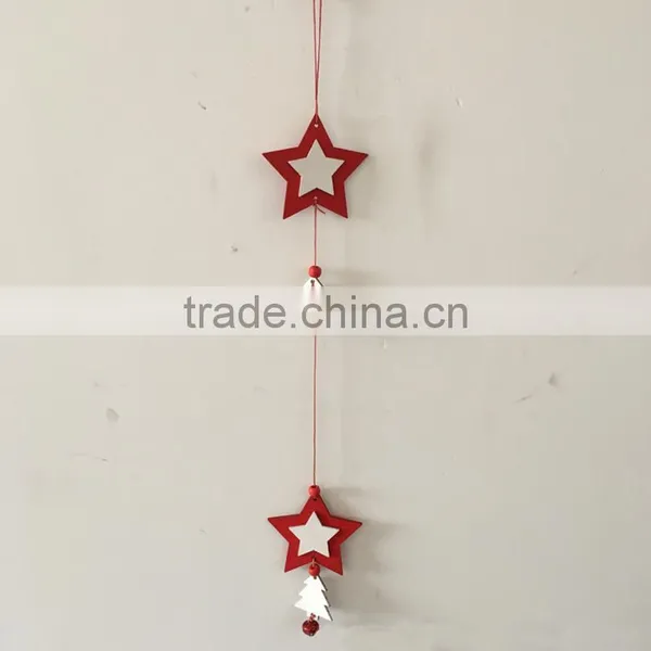 Handmade DIY Christmas Decoration Red Star Hanging Crafts photo-3
