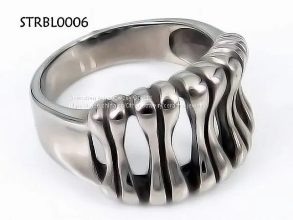 High Polished Solid 316L Stainless Steel Ring Engagement Charm photo-3