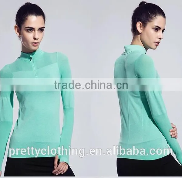 Women's Sweatshirts Half-Zip Quarter Long-Sleeve Yoga Running Pullover Jacket photo-3