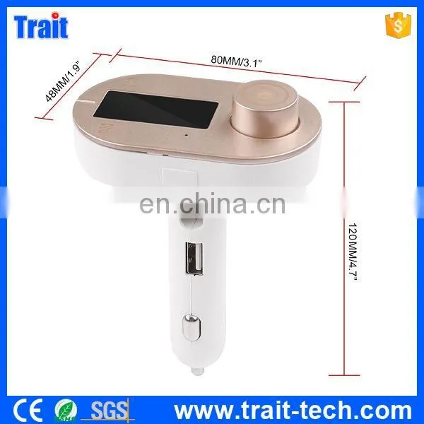 2016 T9S Wireless Bluetooth Car Kit MP3 Player FM Transmitter A2DP With USB Charging Port Music Control Hands-Free Call photo-3