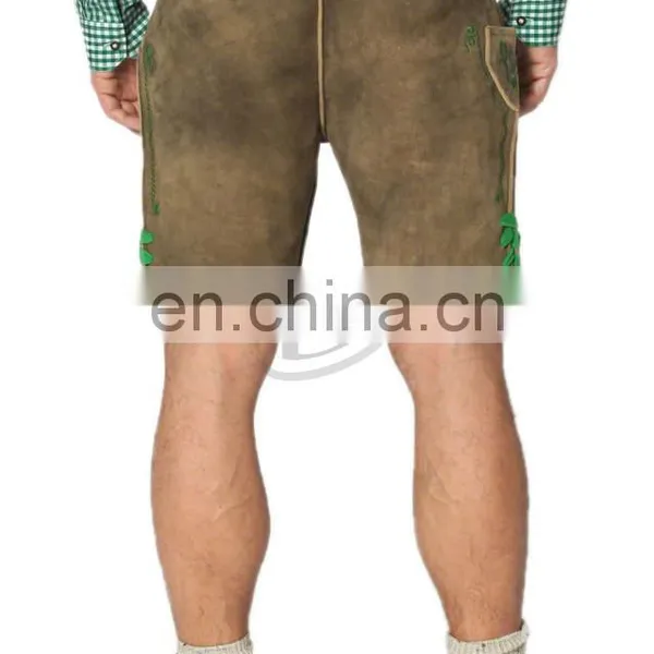 German Outfit Trachten Wears / Oktoberfest Lederhosen / Kurze Lederhose / Bavarian Shorts / Leather Pants (bavarian Lederhosen) photo-2