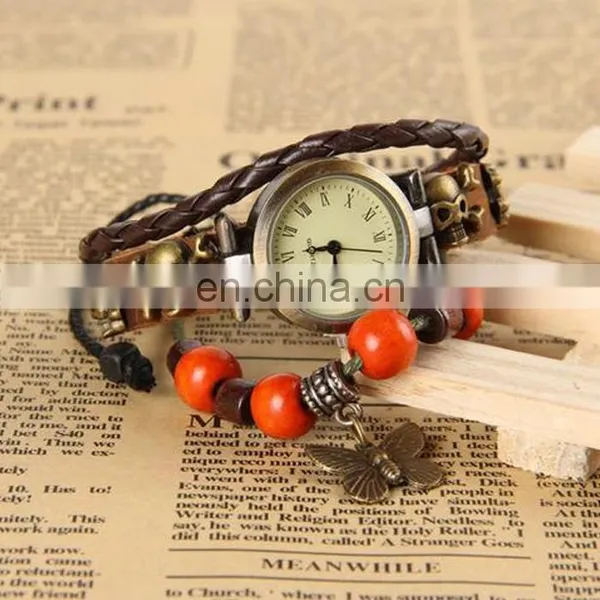 Hot Selling Lover Gift Genuine Charm Retro Leather WristWatch Unisex Watch photo-4