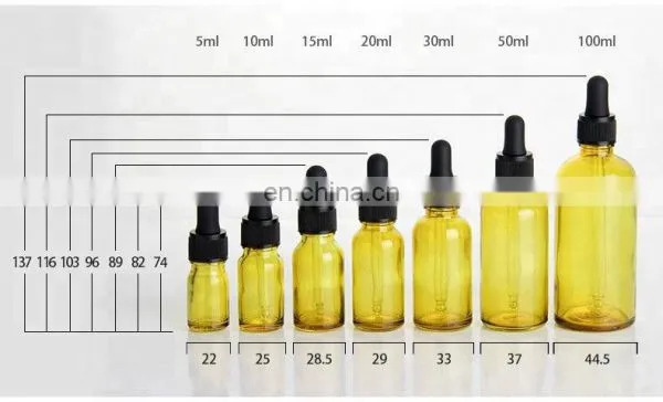 Pharmaceutical Industrial Use Amber Essential Oil Glass Bottle With Aluminum Pump photo-5