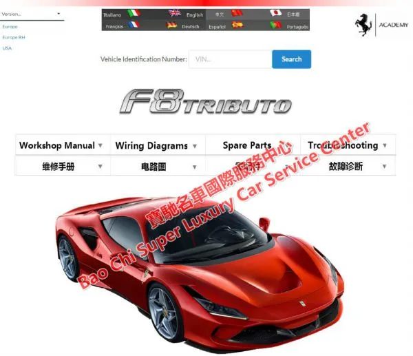 Ferrari SF90 F8 488 812 458 Workshop Manual Wiring Diagram photo-2