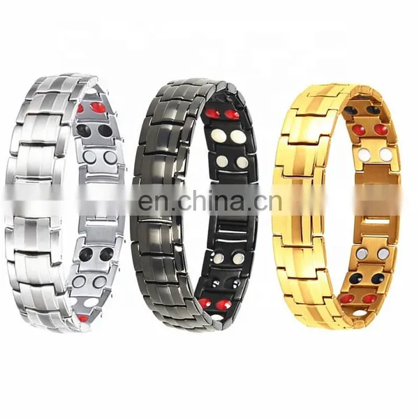 Healthcare Germanium Negative Stainless Bio Magnetic Bracelet Pain Relief Energy Bracelet photo-2