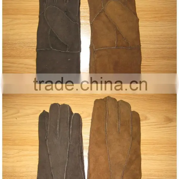 China Manufacturer Fashionable 100% Natural Sheepskin Leather Gloves Colorful photo-3
