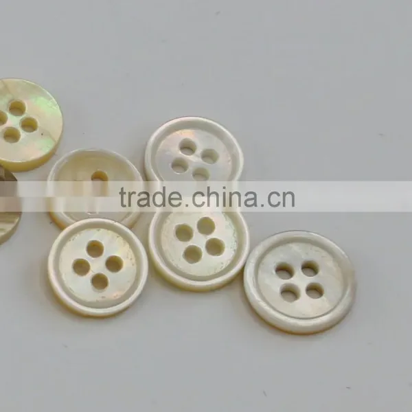 White M.O.P. Shell 4-hole Button photo-2