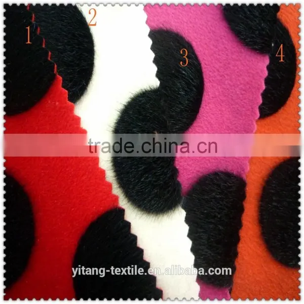 Black Dot Flocking Velvet Fabric photo-6