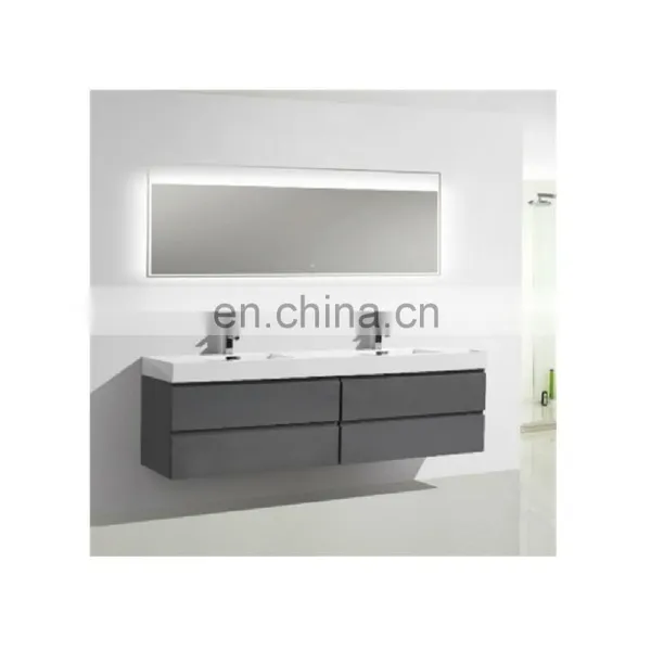 Philippines Modern Water Resistant Top Acrylic Makeup Bathroom Vanity With Led Mirror Light