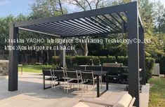 High Quality Aluminum Roof System Patio Gazebo Water Proof Louvre Pergola photo-4