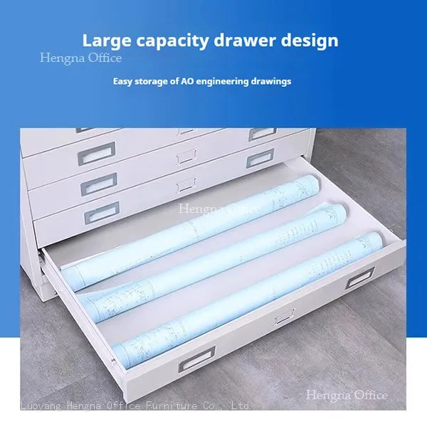 A0 Flat File Cabinet 5 Drawer Steel — Shipyard and Factory Blueprint Filing, Stackable Modular Unit photo-4