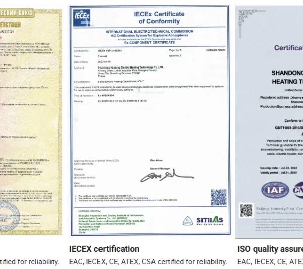 Customized Premium Low Temperature Heat Tracing Cable for Petroleum Chemical Application-Iecex EAC