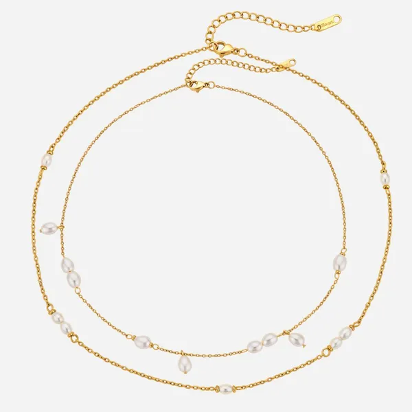 Maßgeschneiderte runde Edelsteinanhänger-Kette aus Edelstahl - Schmuck aus Messing mit 18K-Goldbeschichtung photo-2