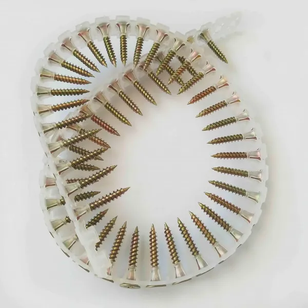 China Manufacturer Magazine Screws Plastic Strip Coarse Thread Yellow Zinc 25/35/40mm for Metal Studs, High Hardness photo-4