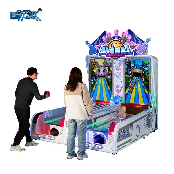 2 Player Bowling Arcade Game Machine Animal Bowling 2 Interactive Sports Game for FECs Shopping Malls and Indoor Amusement Centers