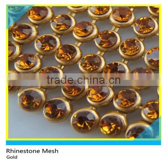 Crystal Sew on Rhinestone Aluminum Mesh Clear Glass Rhinestone Sheet Without Glue photo-3