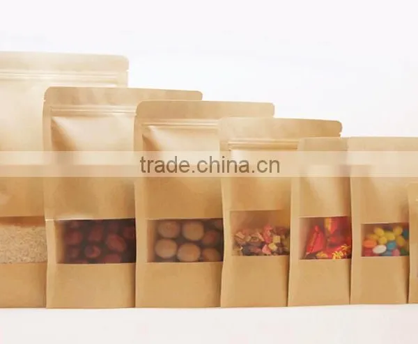Kraft Paper Bag With Clear Window Food Grade Brown Paper Bag Paper Bag Materials Quality Choice