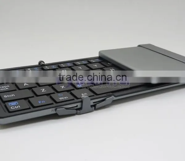 Universial Mini Portable Folding Auminum Wireless Foldable Bluetooth Keyboard for IOS Andriod Windows PC Tablets photo-3