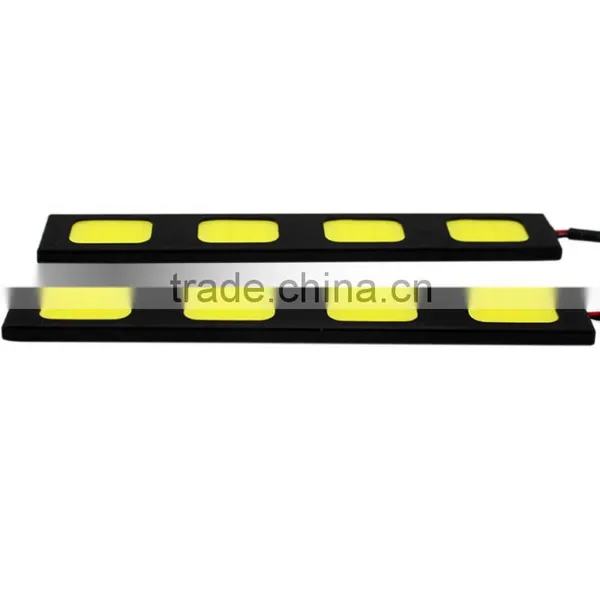 New 2X Car 4 LED COB DRL Driving Daytime Running Day DRL LED Light Head Lamp Super White photo-2