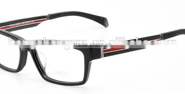 Classical Acetate Optical Frame Eyeglass With Wood Temples photo-2