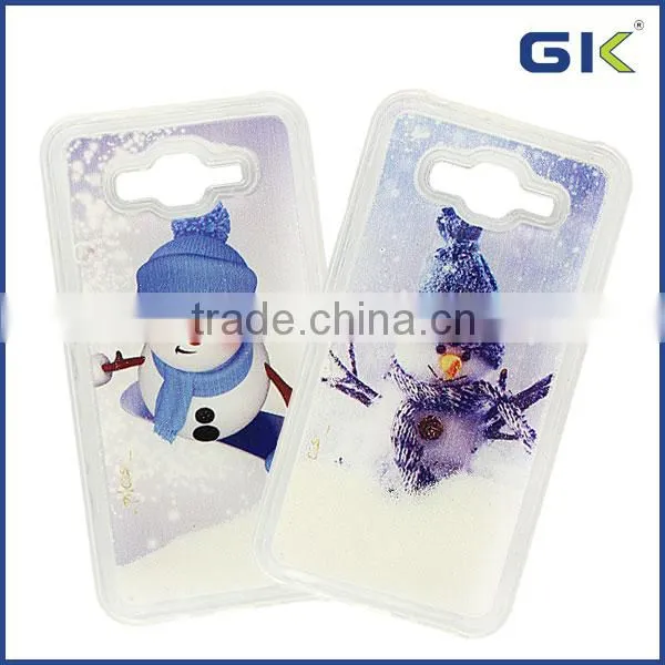 [GGIT] Wholesale Hot Selling Snowman Liquid Mobile Phone Case Cover For Samsung J7