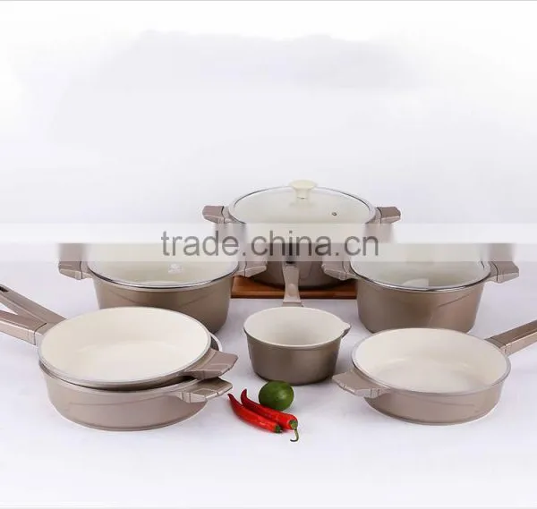 Die Casting Eco-Friendly Fry Pan and Pot Set Risoto Elmich S-07 Cookware European Standard
