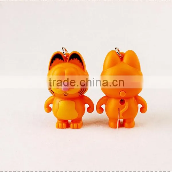 Creative Cartoon Cat LED Light Flash Keychain With Sound photo-3