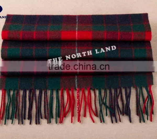 Wool Cashmere Scottish Tartan Scarf photo-4