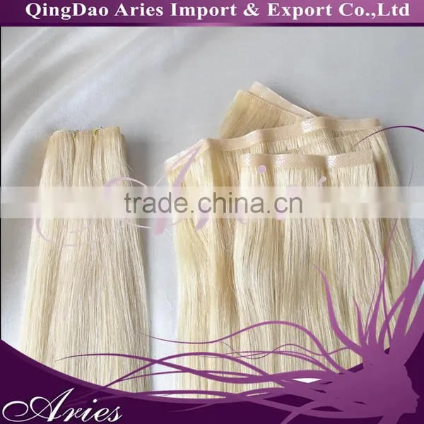 Indian Hair PU Skin Weft Adhesive Hair photo-2