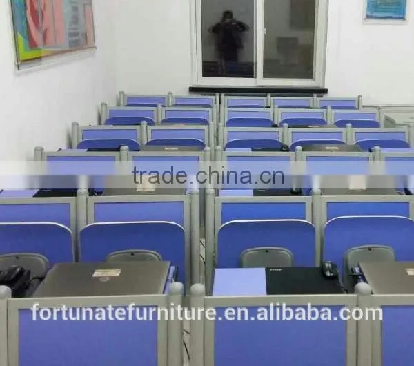 Blue Bent Plywood Seat and Back Lecture Hall Folding Chair photo-5