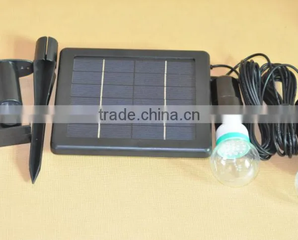 Solar Led Dual Lamp Automatic Control Manual Emergency Lights Flood Household Led Solar E27 3w Bulb Lamp Light
