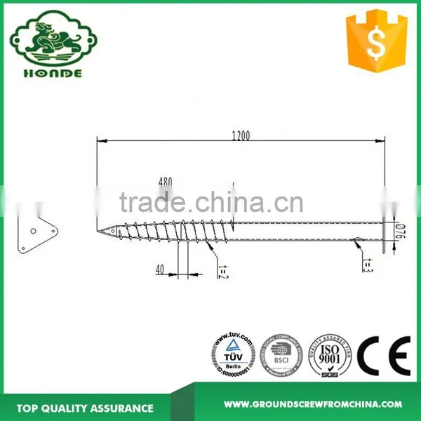 Factory Direct Sale Triangle Flange Ground Screw Anchors photo-2