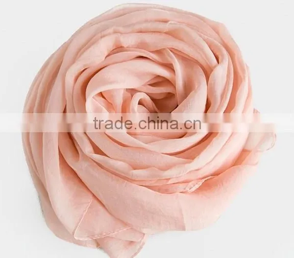 Colourful Polyester Chiffon Long Scarf in Solid Colour photo-5