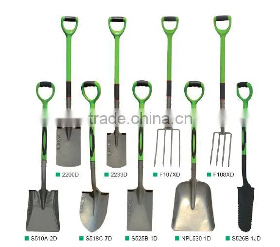 2016 Hot Sale Garden Spade With Fiberglass Handle pp Girp