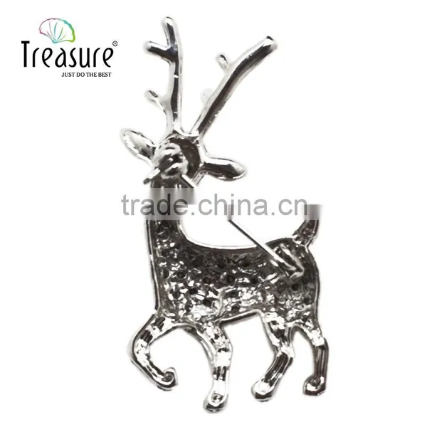Brand Treasure Deer Brooch 2015 Yiwu Newest Design Fashion Diamond Deer Brooch photo-5