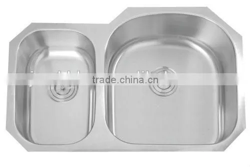 2015 Hotsell 30/70 Undermount Stainless Steel Kitchen Sink