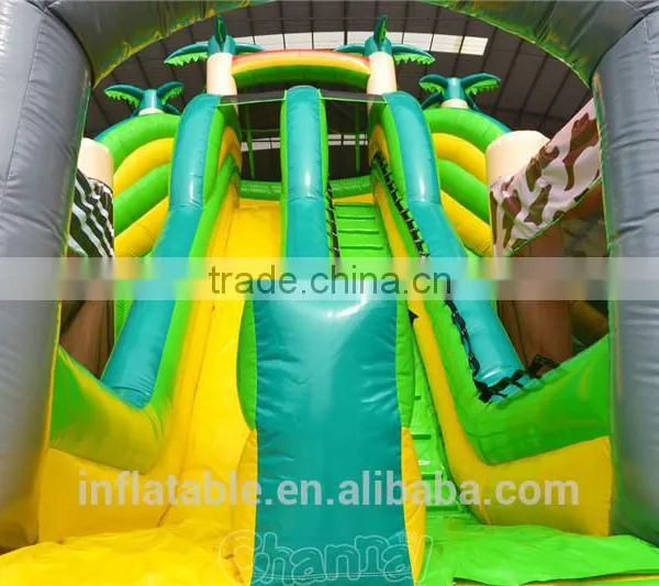 2016 New Design Inflatable Jungle Animals Bouncers House Slide Inflatable Zebra Slide Elephant Slide Giraffe Slide Quality Choice photo-3