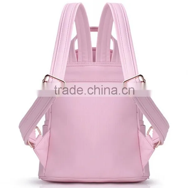High Quality PU Leather Pink Girl Backpack photo-4